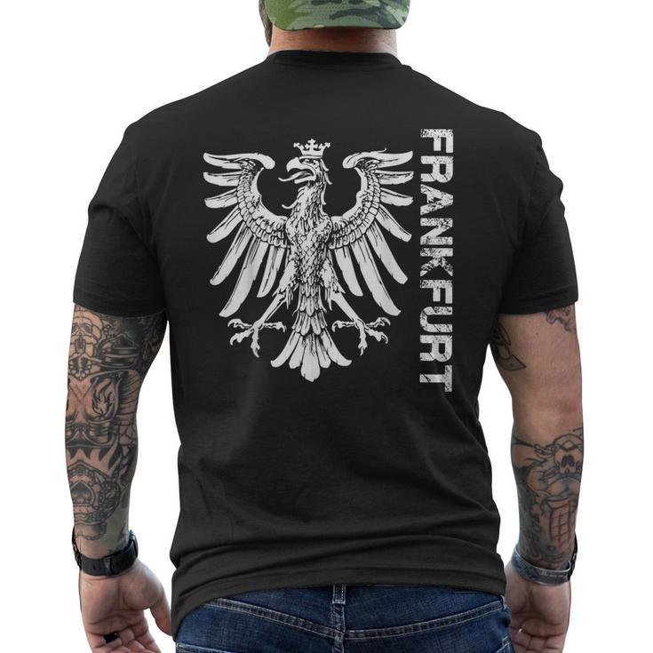 Frankfurt With Eagle In Retro Style T-Shirt mit Rückendruck