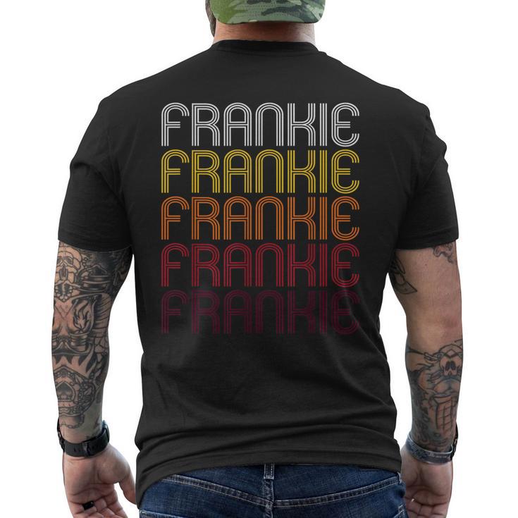 Frankie Retro Wordmark Pattern Vintage Style Men's T-shirt Back Print