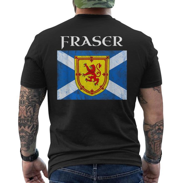 Fraser Clan Scottish Name Scotland Flag Men's T-shirt Back Print