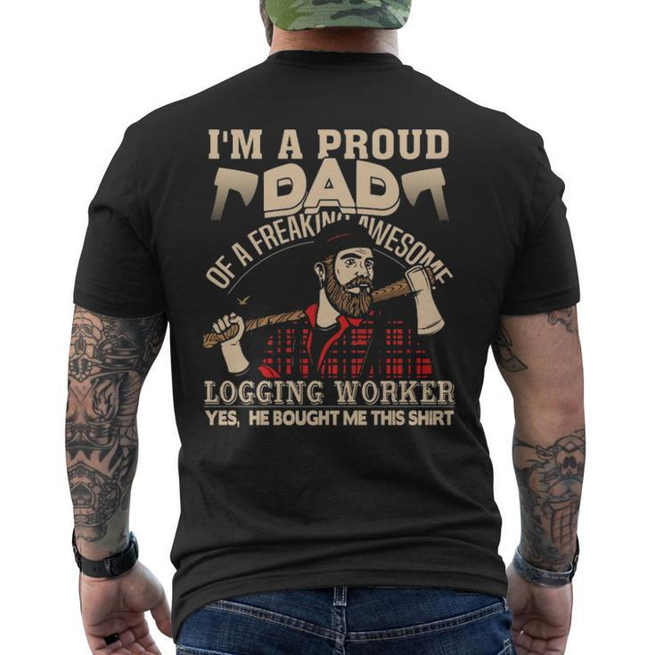 Freaking Awesome Logging Worker Men's T-shirt Back Print