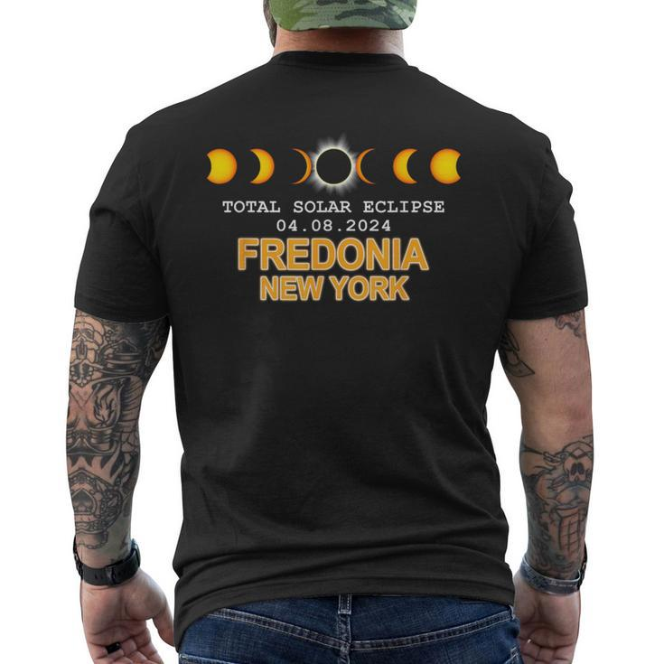 Fredonia New York Total Solar Eclipse 2024 Men's T-shirt Back Print