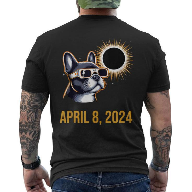 French Bulldog America 2024 Total Solar Eclipse Accessories Men's T-shirt Back Print