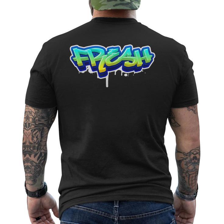 Fresh Old School Graffiti Style  Graffiti Graphic Men's T-shirt Back Print