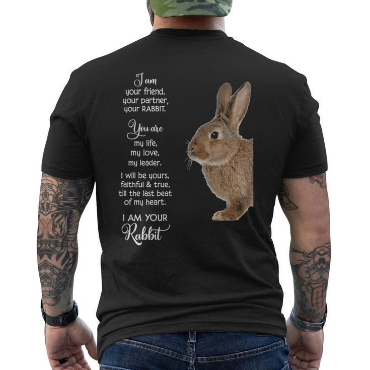I Am Your Friend I Am Your Rabbit Men's T-shirt Back Print