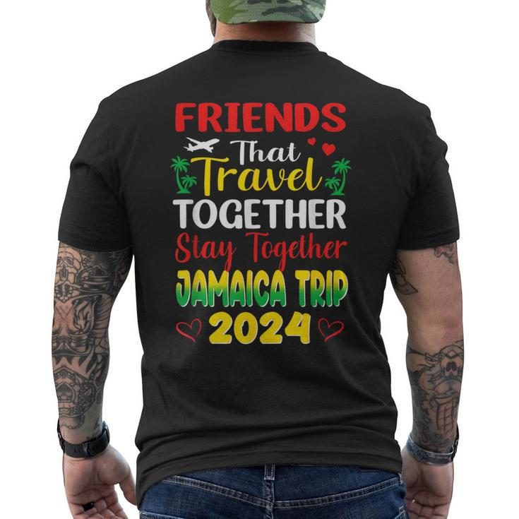 Friends That Travel Together Jamaica Trip Caribbean 2024 Men's T-shirt Back Print