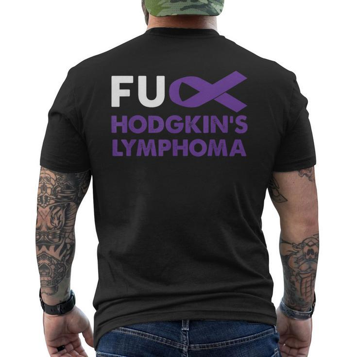 Fuck Hodgkin's Lymphoma Awareness Support Survivor Men's T-shirt Back Print