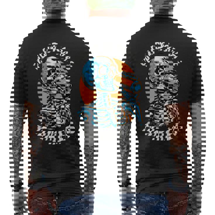 Fuelled By Soda Painkillers Chronic Pain Spoonie Black Men's T-shirt Back Print