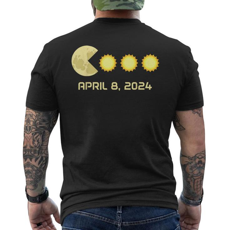 Fun America Totality Eclipse 04 08 24 Moon Eating Sun Gamer Men's T-shirt Back Print