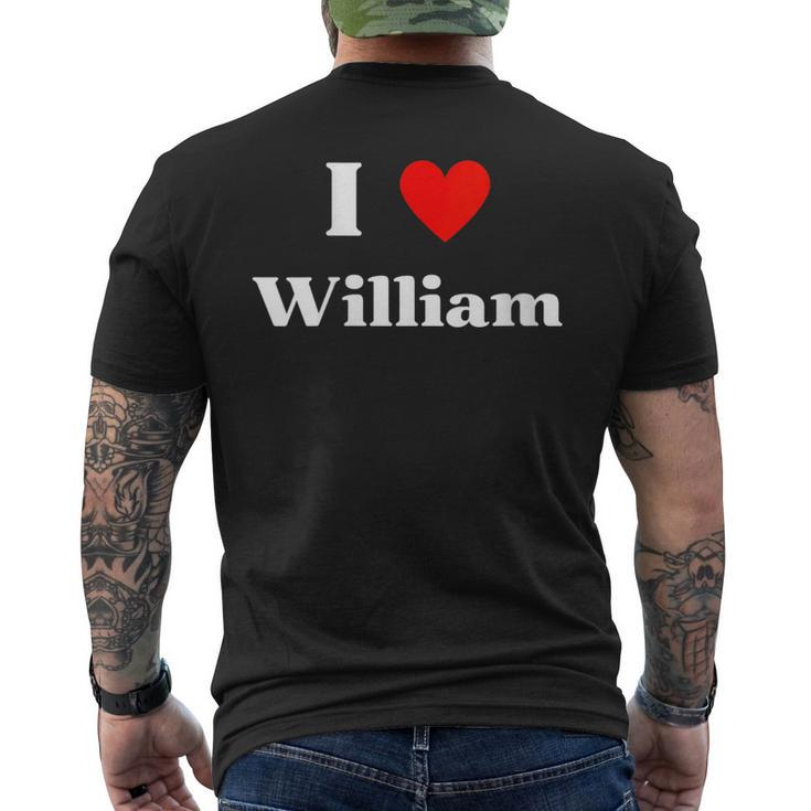Fun Graphic-I Love William Men's T-shirt Back Print
