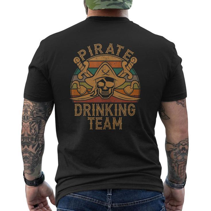 Fun Pirate Drinking Team Jolly Roger Dad Halloween Tank Top Mens Back Print T-shirt