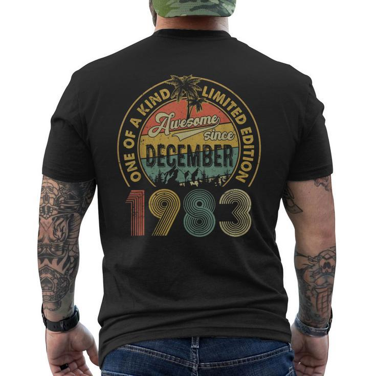 40 Years Old December 1983 Vintage 40Th Birthday Men's T-shirt Back Print