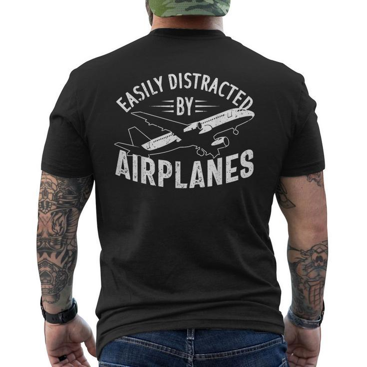 Airplane Lover Aviation Planes Flying Airplane Men's T-shirt Back Print