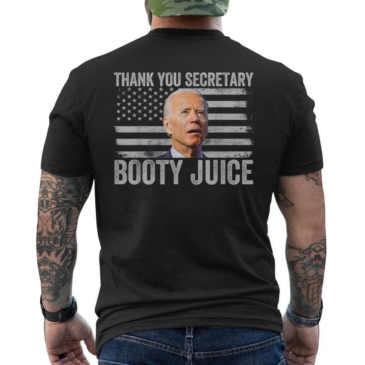 Anti-Biden Thank You Secretary Booty Juice Men's T-shirt Back Print