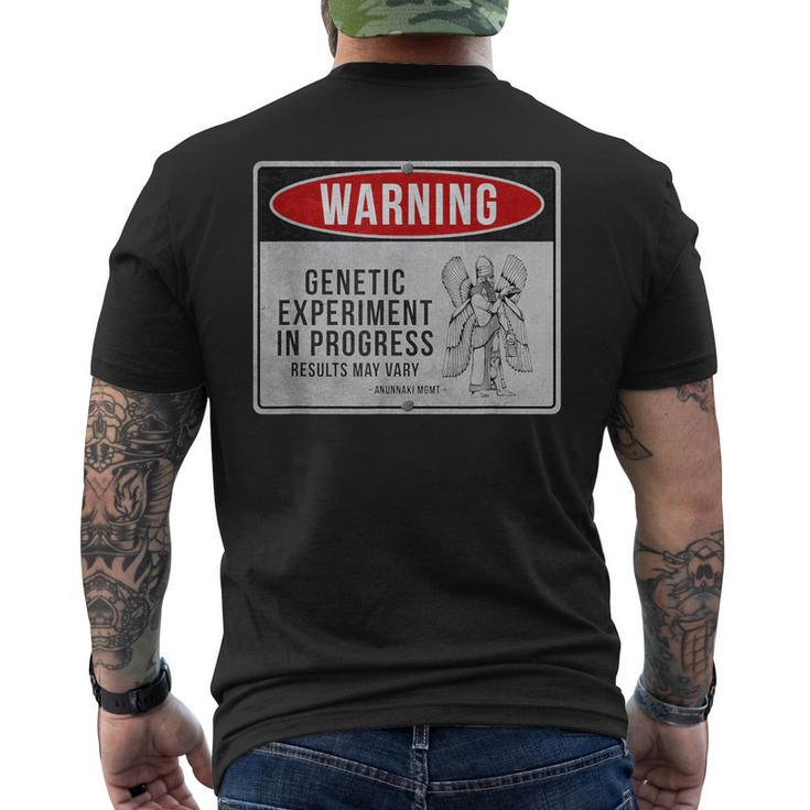 Anunnaki Warning Sign Genetic Experiment In Progress Men's T-shirt Back Print