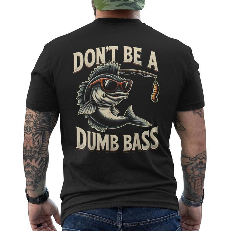 Bass Fishing Stuff Dad Bass Fish Papa Fishing Men's T-shirt Back Print