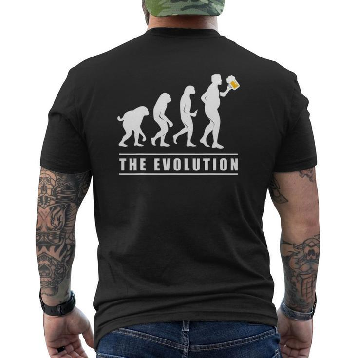 Beer The Human Evolution Tee For Dad Mens Back Print T-shirt