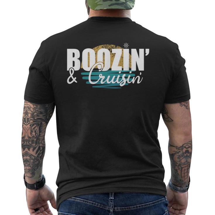 Boozin And Cruisin Vacation Cruise Ship Men's T-shirt Back Print