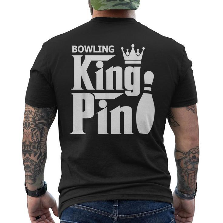 Bowling King Pin Bowling League Team Men's T-shirt Back Print