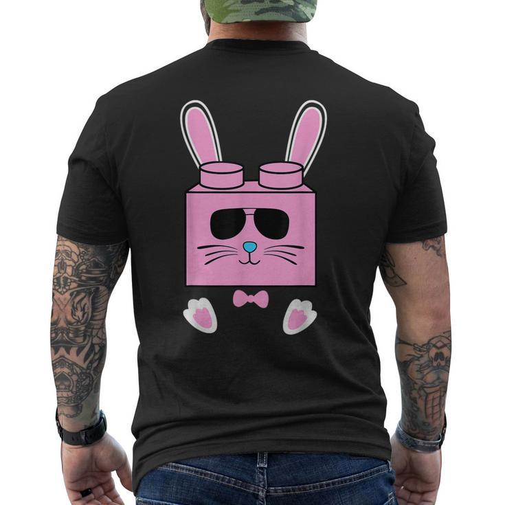 Brick Rabbit Building Blocks Easter Day Master Builder Men's T-shirt Back Print