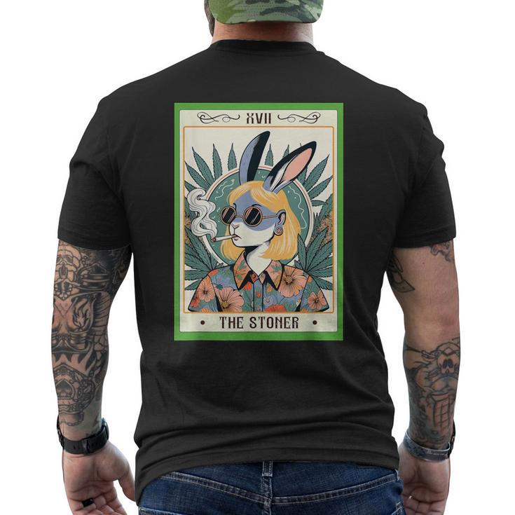 Bunny Cannabis Weed Lover 420 The Stoner Tarot Card Men's T-shirt Back Print