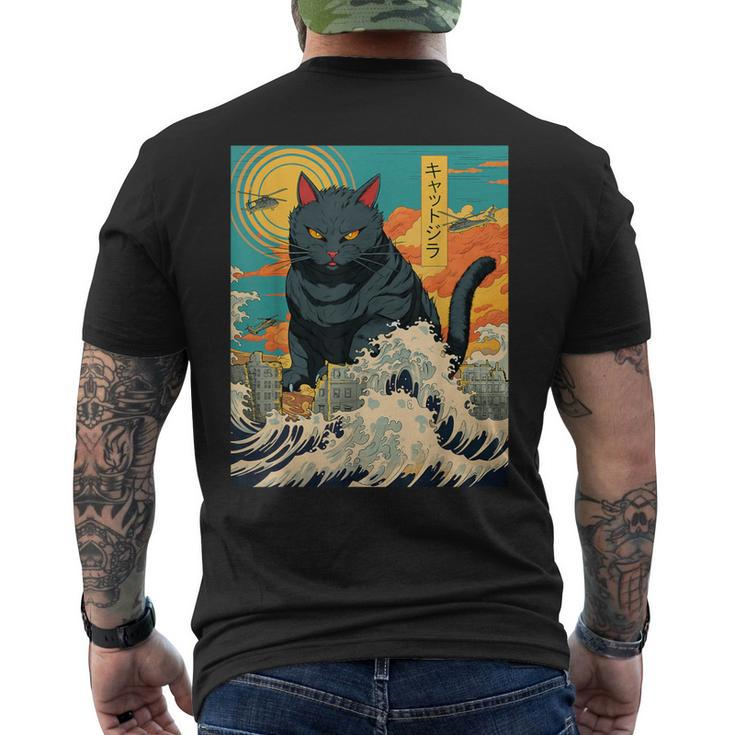 Cat Lover Catzilla Cat Owner Cat Men's T-shirt Back Print