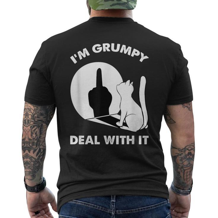 Cat Cat Shadow I'm Grumpy Deal With It Men's T-shirt Back Print