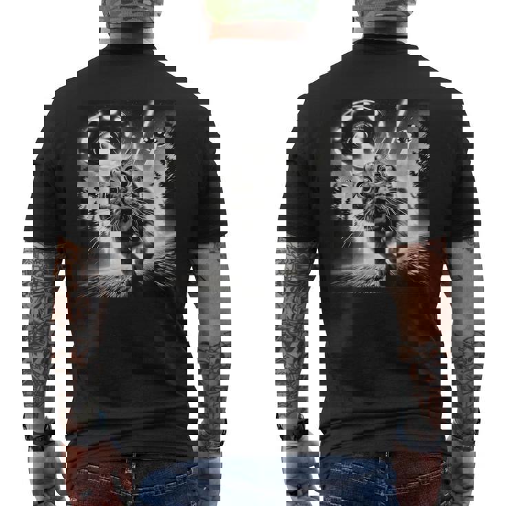 Cat Ufo Alien Cat Graphic Women Men's T-shirt Back Print
