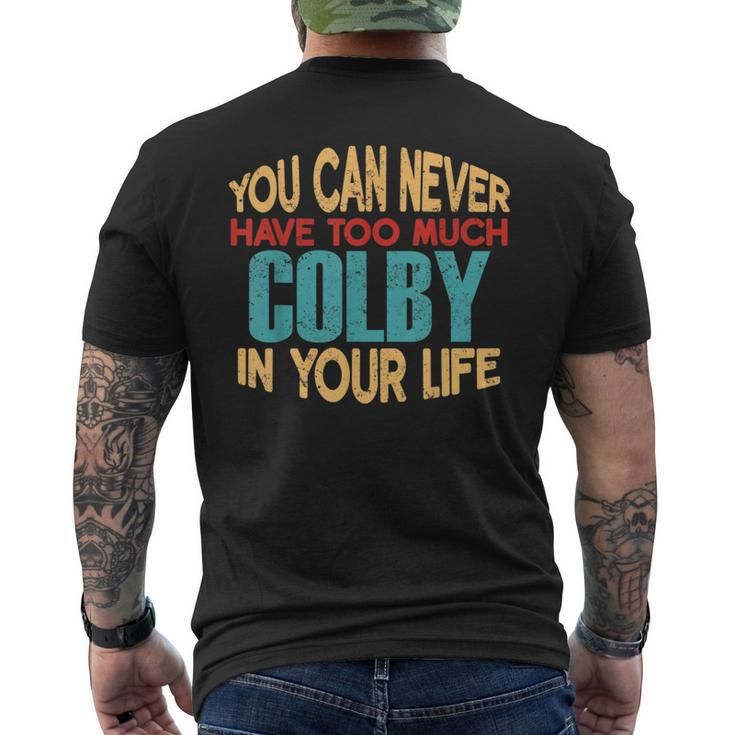 Colby Personalized First Name Joke Item Men's T-shirt Back Print