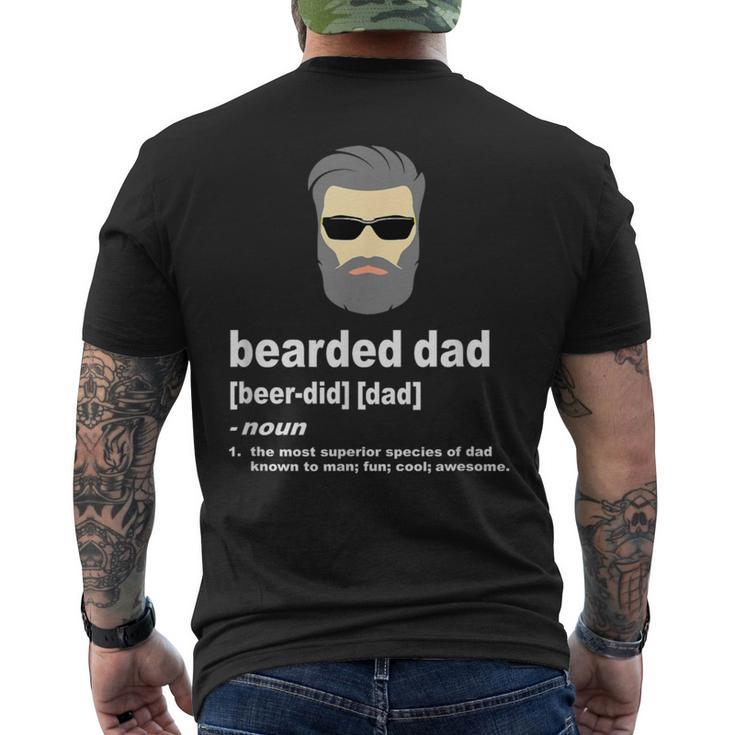 Dad Bearded Dad Silver Fox Or Gray Hair Men's T-shirt Back Print