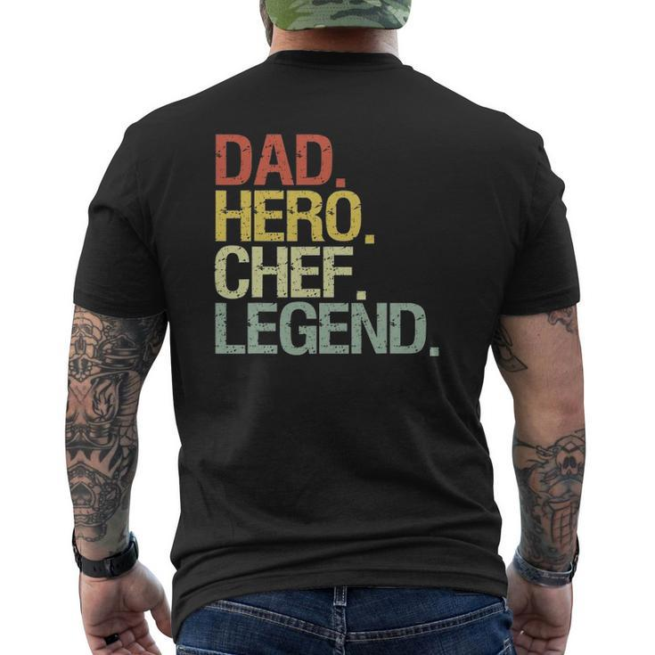 Dad Hero Chef Legend Vintage Retro Mens Back Print T-shirt
