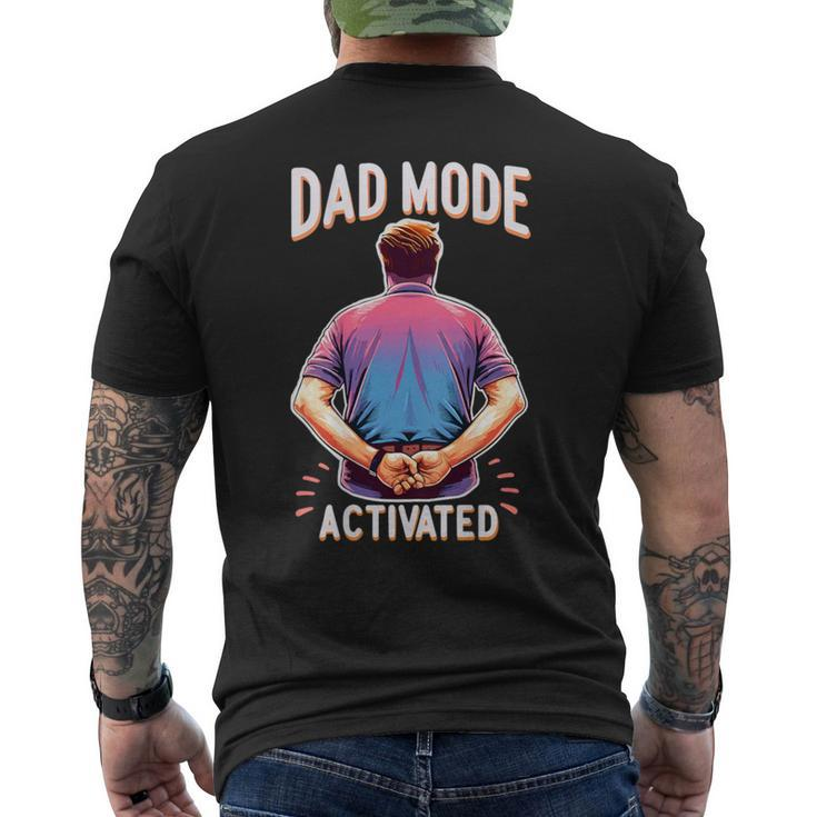 Dad Mode Activated Quote Best Dad Ever Father's Day Men's T-shirt Back Print