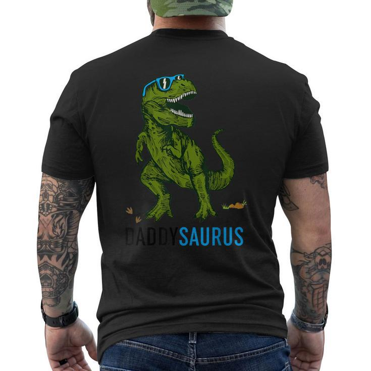 Daddy Dinosaur Daddysaurus Fathers Day Men's T-shirt Back Print