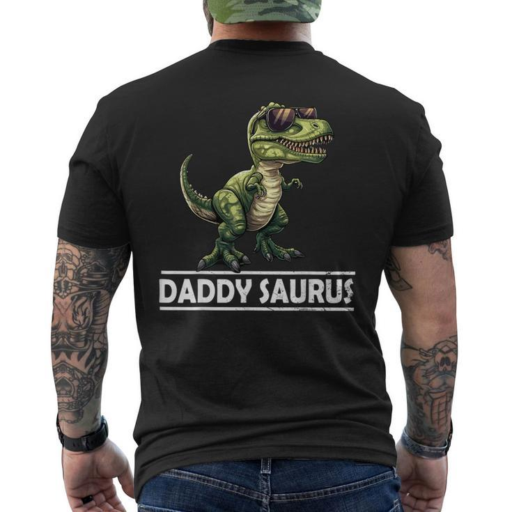 Daddy T Rex Dinosaur Daddy Saurus Family Matching Men's T-shirt Back Print
