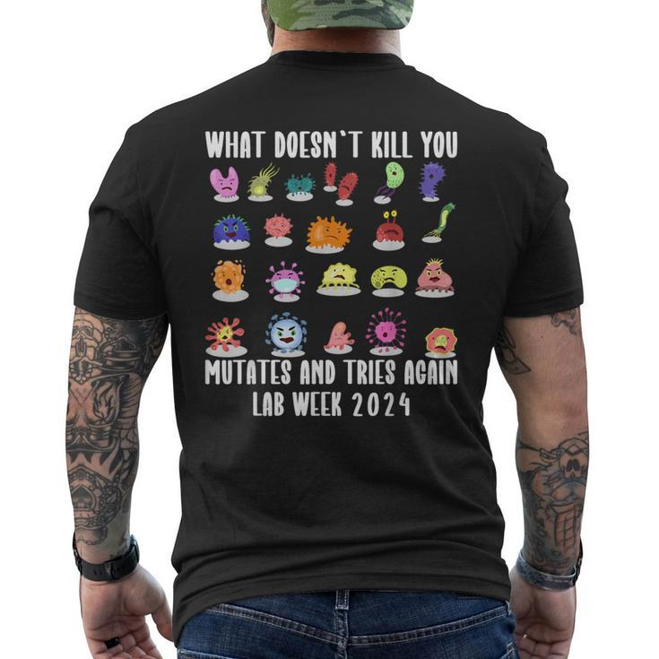 What Doesn't Kill You Mutates Biology Lab Week 2024 Men's T-shirt Back Print