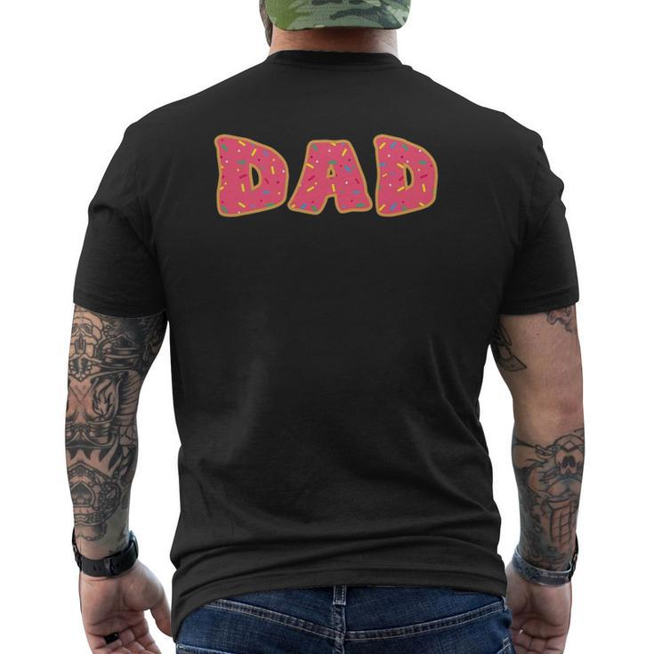 Donut Cut Sprinkle Dad Daddy Food Lovers Mens Back Print T-shirt