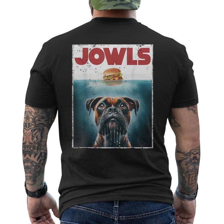 Drooling Boxer Jowls Fawn Dog Mom Dog Dad Burger Men's T-shirt Back Print