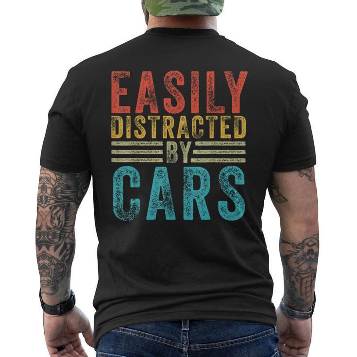 Easily Distracted By Cars Auto Mechanic Racing Car Men's T-shirt Back Print