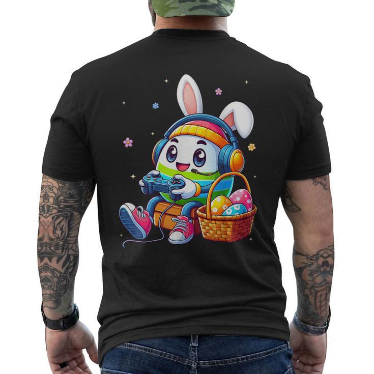 Easter Egg Playing Video Game For Gamer Boys N Men's T-shirt Back Print