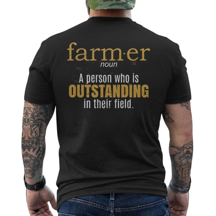 Farmer Farming S Farm Owner Tractor Lover Men's T-shirt Back Print