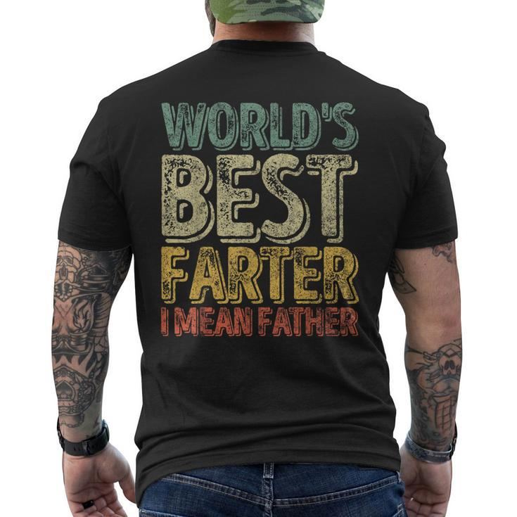Father's Day World's Best Farter I Mean Father Men's T-shirt Back Print