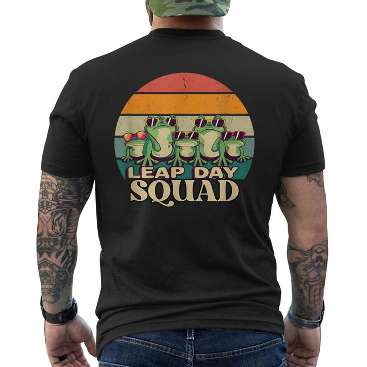 Frog Lover Leap Day Squad February 29 Cool Retro Style Men's T-shirt Back Print