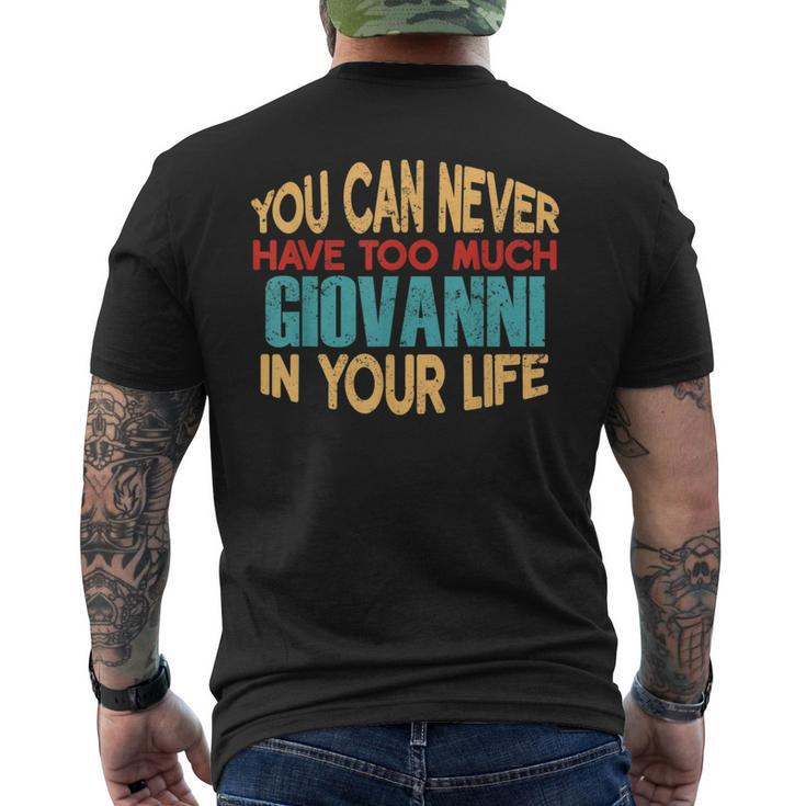 Giovanni Personalized First Name Joke Item Men's T-shirt Back Print