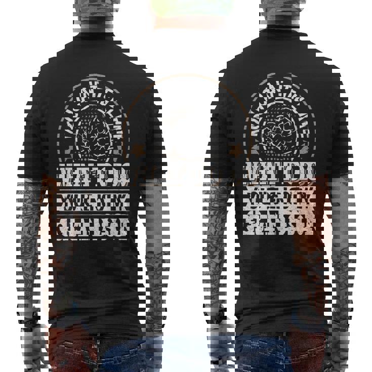 Grandpa Grandson Saying Graphic Vintage Men's T-shirt Back Print
