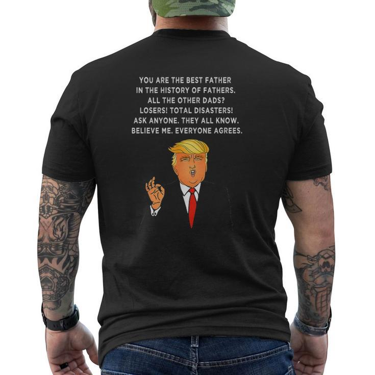 Great Dad Donald Trump Father's Day Vintage Mens Back Print T-shirt