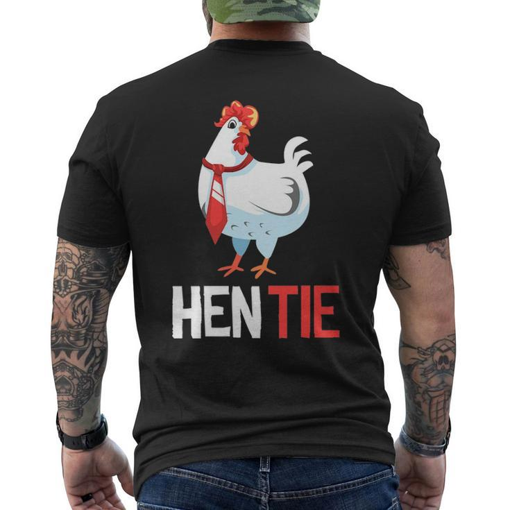 Hen Tie For Men Women Chicken Japanese Anime Men's T-shirt Back Print