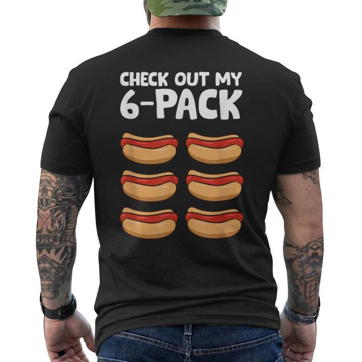 Hotdog Lover Check Out My 6 Pack Hot Dog Men's T-shirt Back Print