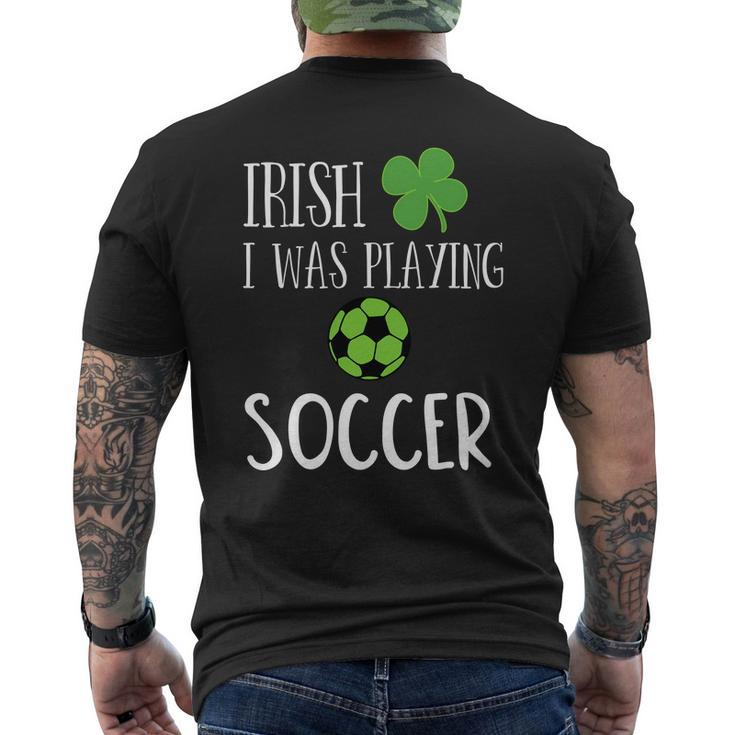 Irish Soccer St Patricks Day For Kids Shamrock Mens Back Print T-shirt