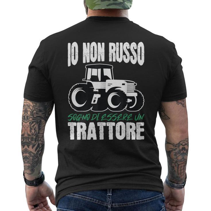 Italian Tractor Saying For Farmers Men's T-shirt Back Print