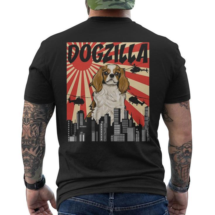 Japanese Dogzilla Cavalier King Charles Spaniel Men's T-shirt Back Print