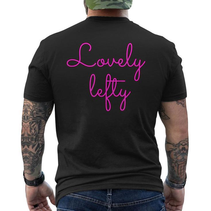 Left Handed Lovely Lefty Pride Men's T-shirt Back Print